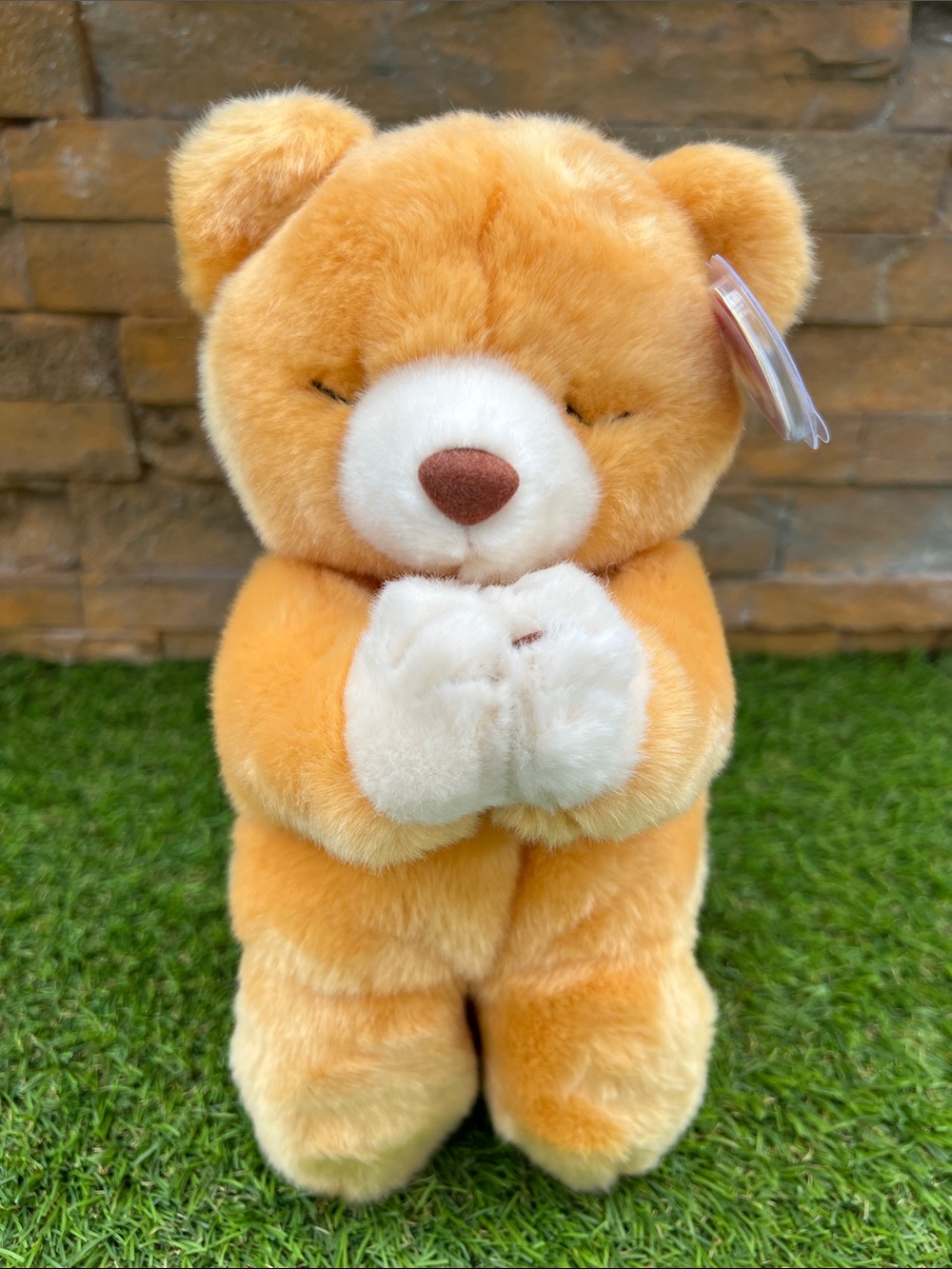 VINTAGE Ty Beanie Buddy Hope the Praying Bear from 1999 10” NEW OLD STOCK!! Y2K